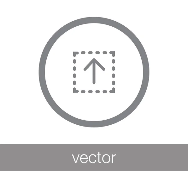 Ladda upp ikonen för platt. — Stock vektor
