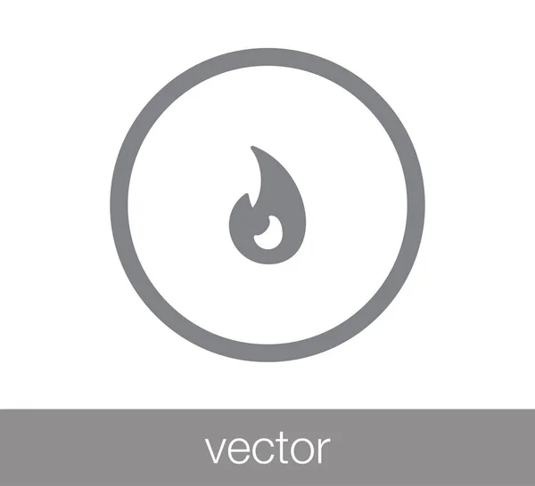Tűz lapos ikon. — Stock Vector