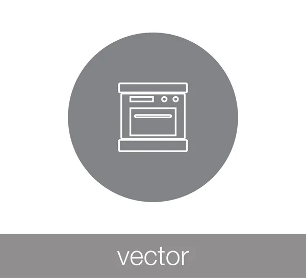 Icono de estufa de gas — Vector de stock