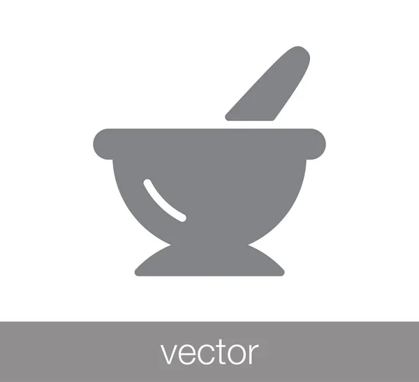 Mortier et pilon Icône — Image vectorielle