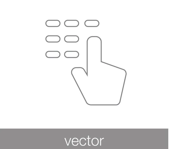 Touch gebaar-pictogram — Stockvector