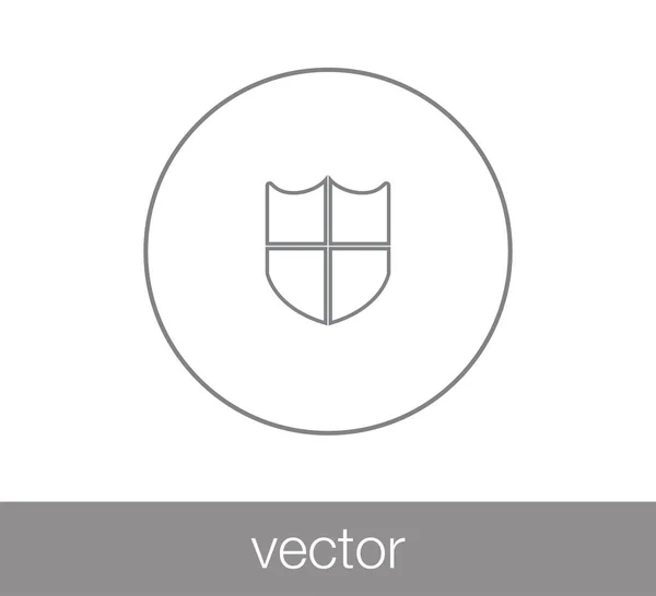 Escudo icono de protección. — Vector de stock