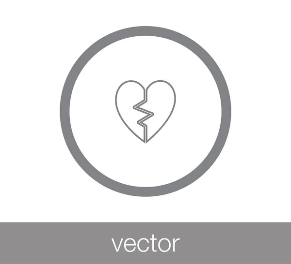 Coração ícone simples — Vetor de Stock