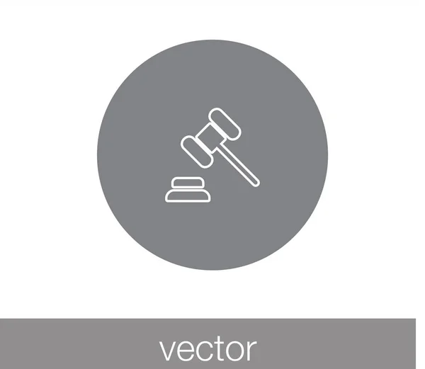 Igazságügyi kalapács ikonra. — Stock Vector