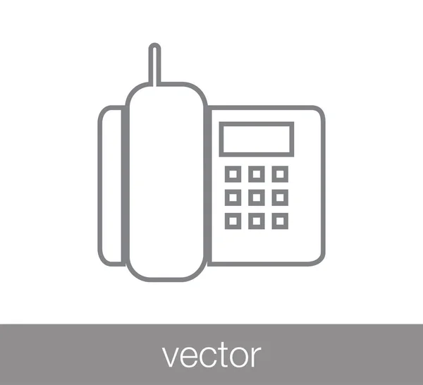 Teléfono icono web . — Vector de stock