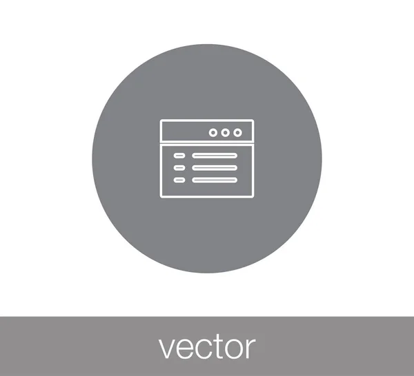 Icono de ventana. Icono de programación . — Vector de stock