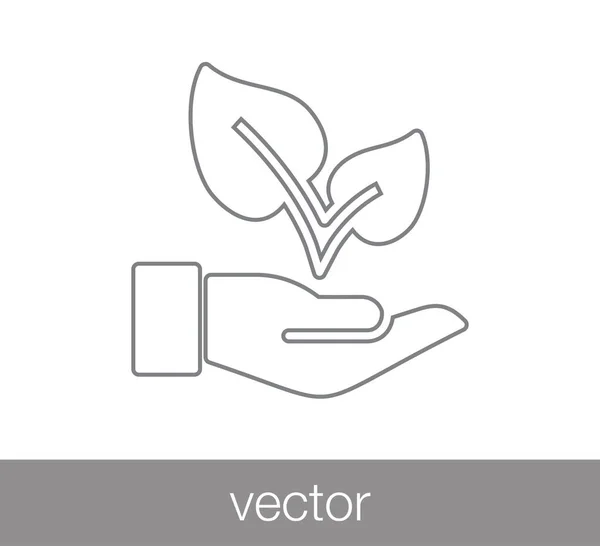 Icono web eco — Vector de stock