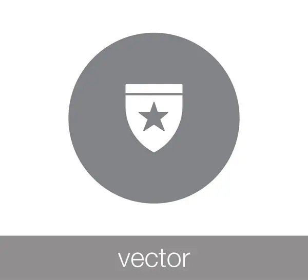 Icono estrella. Icono de insignia . — Vector de stock