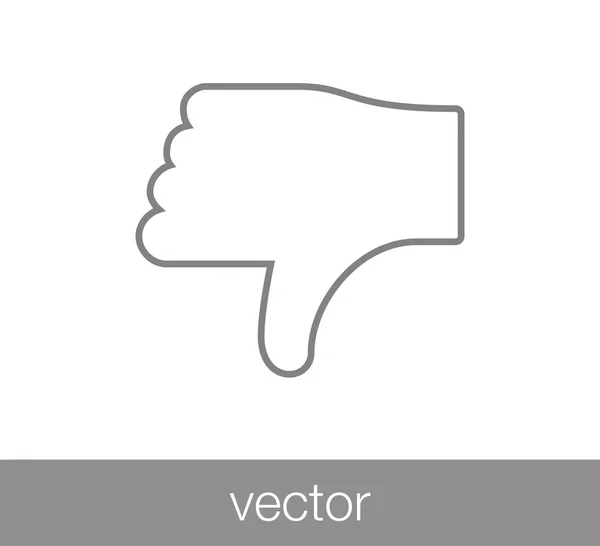 Thumbs down icon. — Stock Vector