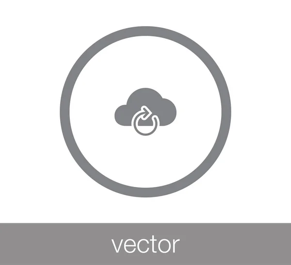 Synkronisera cloud-ikonen. — Stock vektor