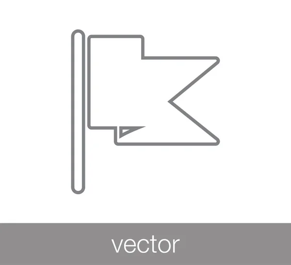 Het pictogram van de vlag. Start concept icoon. — Stockvector