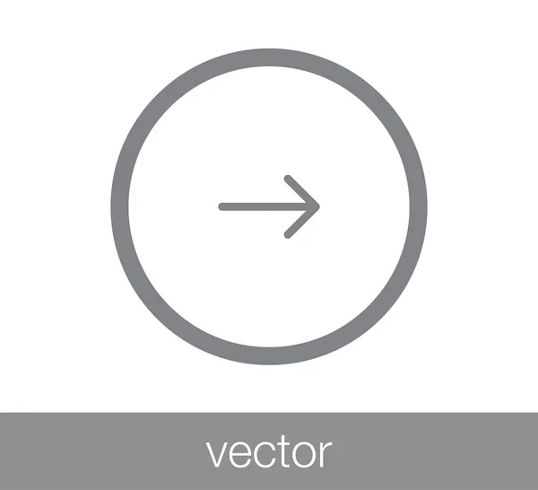 Jobbra nyíl ikonra. — Stock Vector