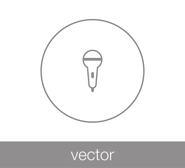 Mikrofon lapos ikon. — Stock Vector