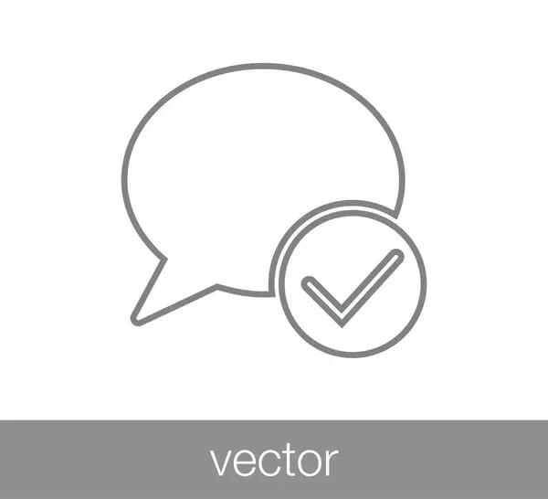 Chat-pictogram. Pictogram van de commentaar. — Stockvector