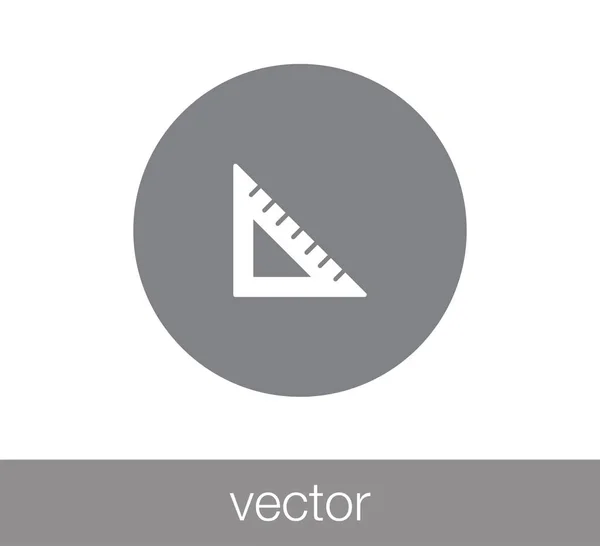 Plochá ikona pravítka — Stockový vektor