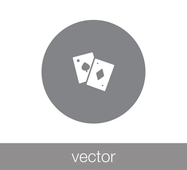 Ícone de cartas de jogar . — Vetor de Stock