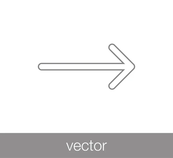 Icono flecha derecha . — Vector de stock