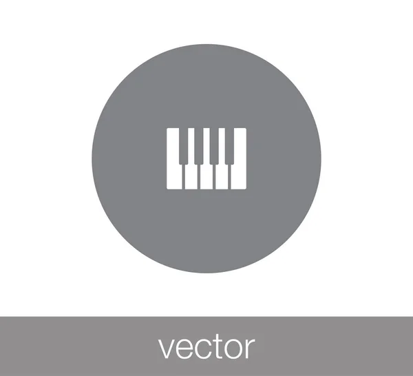 Piano icono plano. — Vector de stock