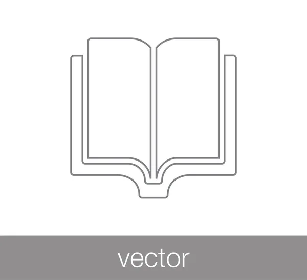 Libro Icono plano. — Vector de stock