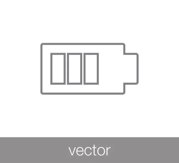 Icono plano de batería . — Vector de stock