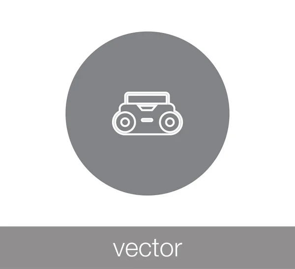 Icono de radio ilustración — Vector de stock