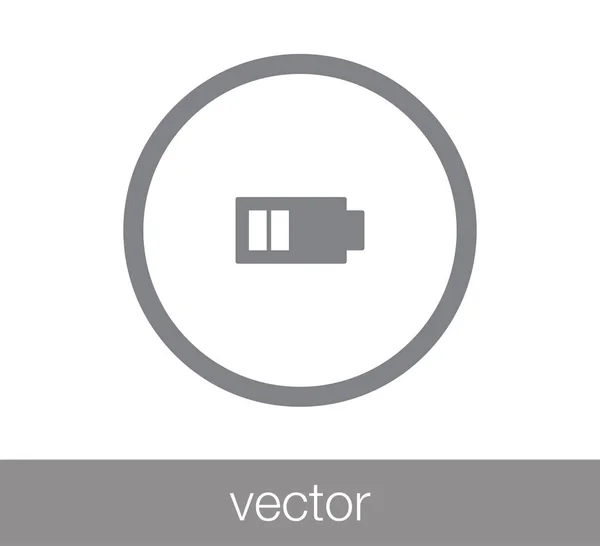 Icono plano de batería . — Archivo Imágenes Vectoriales