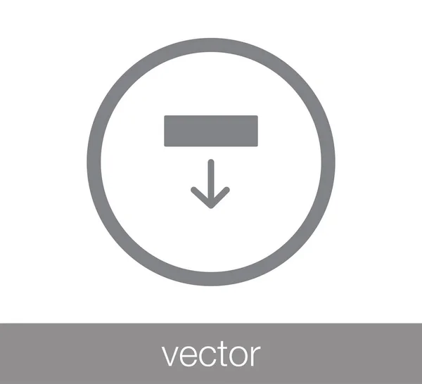 Letöltés egyszerű ikon — Stock Vector