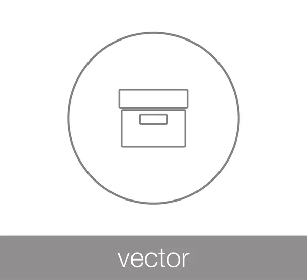 Icono caja de archivo — Vector de stock