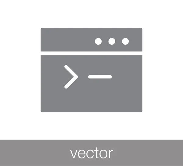 Icono de ventana. Icono de programación — Vector de stock