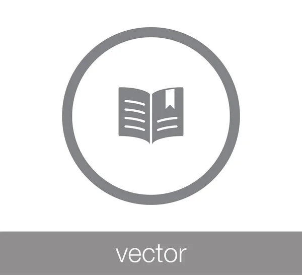 Libro Icono plano. — Vector de stock