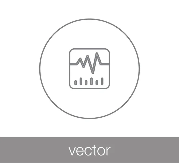 Hjärta slå ikonen — Stock vektor