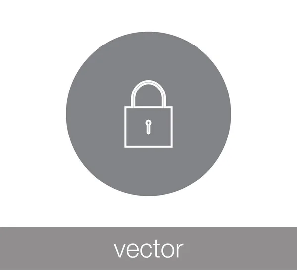 Bloquear icono web . — Vector de stock