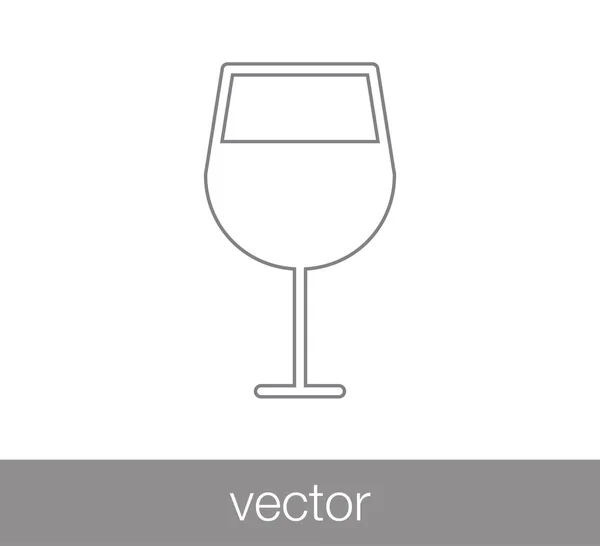 Verre d'icône de vin — Image vectorielle