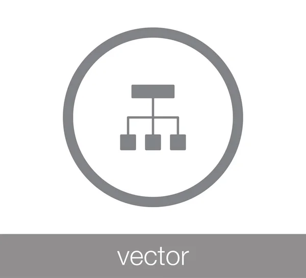 Ícone de hierarquia. Ícone de rede . —  Vetores de Stock