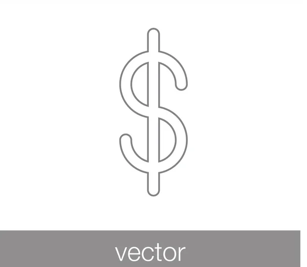 Icono de signo de dinero . — Vector de stock