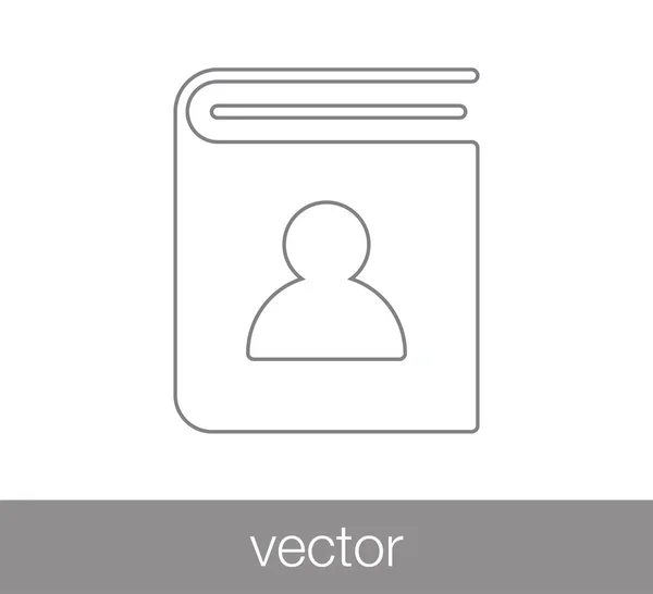 Icono de la guía telefónica . — Vector de stock