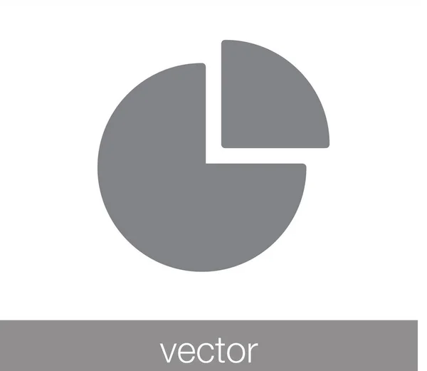 Icona del grafico a torta. Icona del simbolo statistico . — Vettoriale Stock