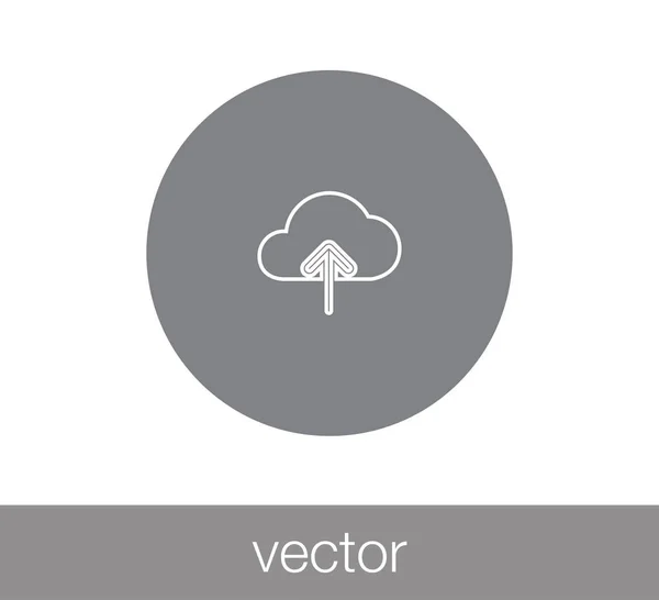 Subir icono plano . — Vector de stock