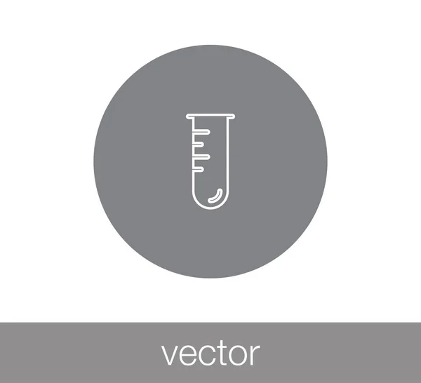 Chemieröhrchen-Symbol. — Stockvektor