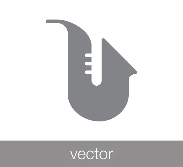 Saxofoon web aicon. — Stockvector