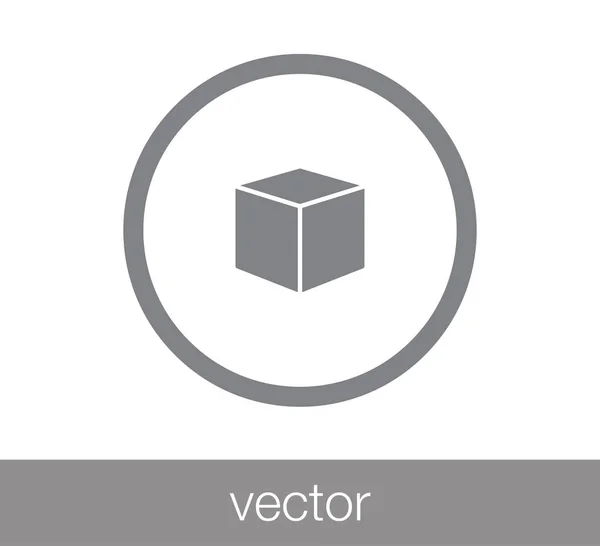 Cube flat icon. — Stock Vector