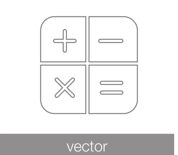 Icône de calculatrice. Signes mathématiques — Image vectorielle