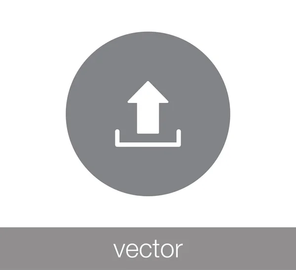 Subir icono plano . — Vector de stock