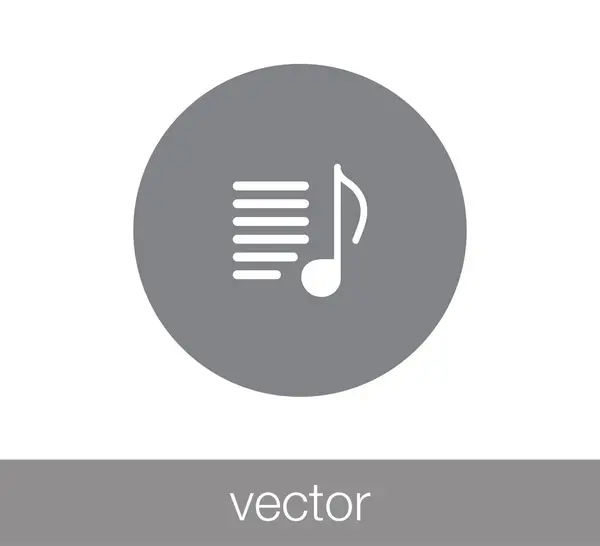 Icona nota musicale. — Vettoriale Stock