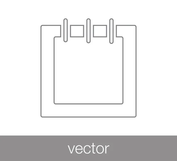 Bloc-notes icône plate. — Image vectorielle