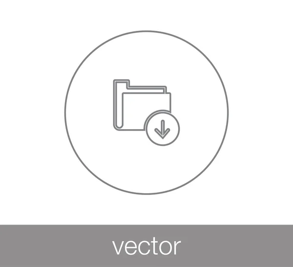 Dossier icône simple — Image vectorielle