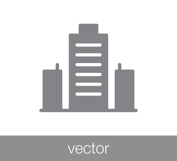 Épületek pókháló ikon. — Stock Vector