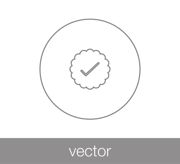 Marca de verificación icono . — Vector de stock