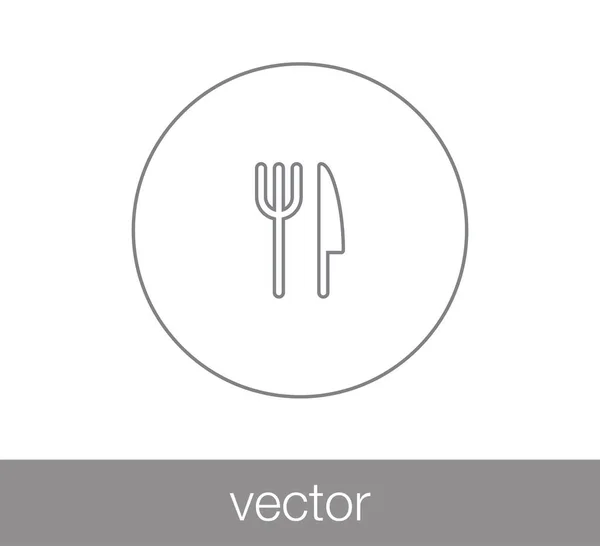 Tenedor y cuchillo icono — Archivo Imágenes Vectoriales