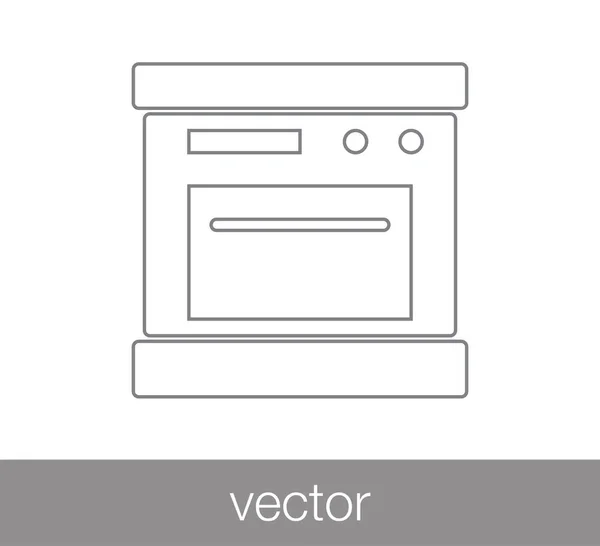 Icono de estufa de gas — Vector de stock
